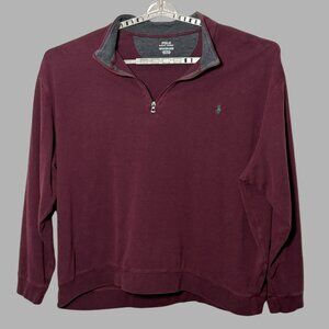 Polo Ralph Lauren Sweater Mens 4XB Heathered Purple Quarter Zip Pullover